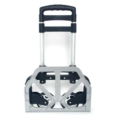 Portable, Foldable, Telescopic Trolley Trolley, Trolley, Luggage Cart, Black