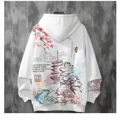 Men's Hood With Plush And Thick Sweater In Spring And Autumn