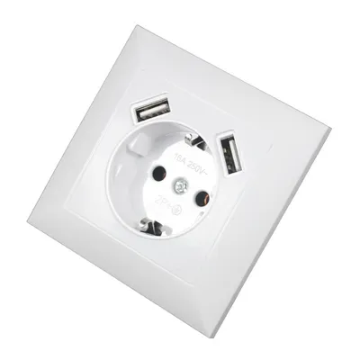 Wall socket elegant white champagne gold