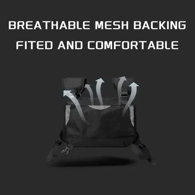Outdoor Cycling, Sports, Fitness, Running Vest, Chest Bag, Adjustable Reflective Mesh Pocket,