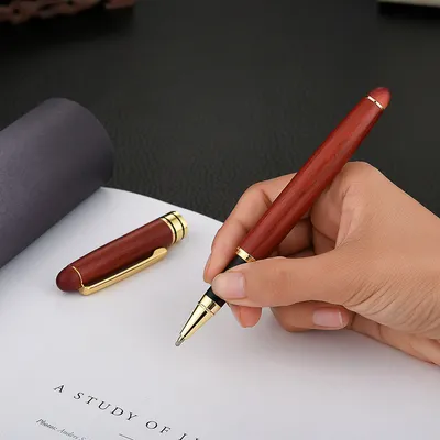 Red Wood Student office Supplies Fountain pen