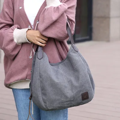 The Traveler Canvas Shoulder Tote