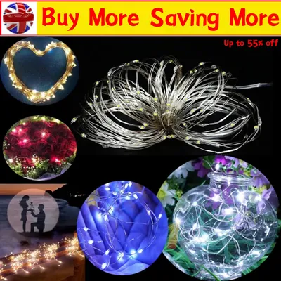 1-30x Fairy Lights Waterproof String Lights DIY Wedding Xmas Party Jars Crafts--Cold White 5M50 Lamp