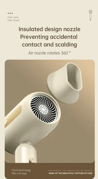 F41 Hair Dryer 1900W High-Speed Electric Turbine Airflow Low Noise Constant Temperature And Quick