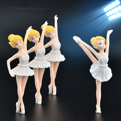 Craft Ballet Girl PVC Plastic Keychain Accessory