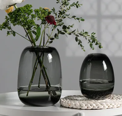 Japanese Simple Flower Arrangement Craft Glass Vase Ornament