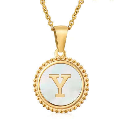Fashion Stainless Steel Letter Necklace Female