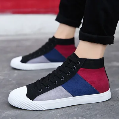 Shell head high-top canvas men