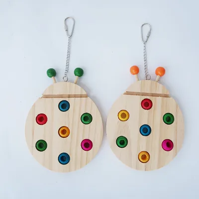 Cartoon Wooden Educational Interactive Toy Parrot Supplies
