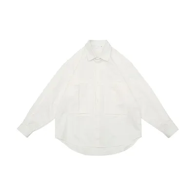 Men's And Women's Fashionable Simple Washed Long-sleeved Shirt Jacket