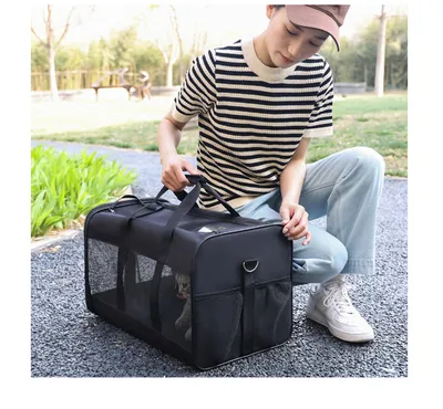 Dog Cat Carriers Bags Car Portable Transport Pet Bag Cage Portable Pet Foldable Outgoing Travel