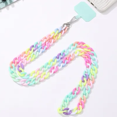 Mixed Color Colored Acrylic Crossbody Chain