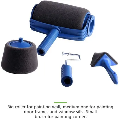 مجموعة فرش طلاء احترافية من Paint Runner مكونة من 8 قطع، مزودة بمقابض، لتزيين غرف المنزل