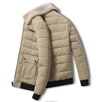 Men's Youth Fur Collar Warm Padded Coat
