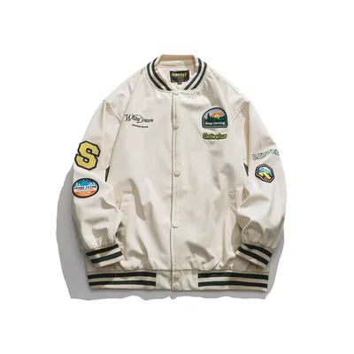 Spring New Baseball Leather Jacket Casual Loose