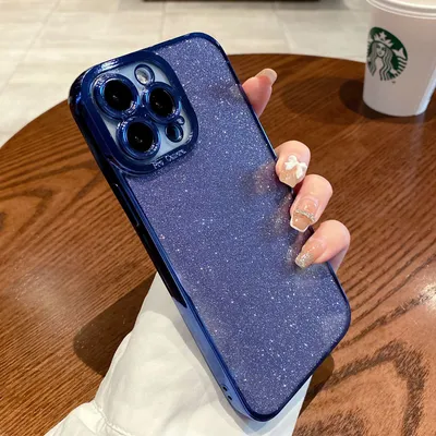 Glitter Plating Straight Edge Phone Case