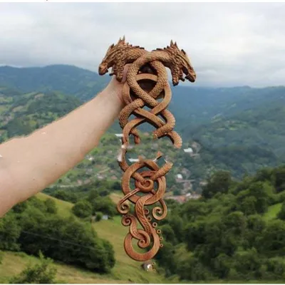 New Simulation Of Double Long Dragon Animal Home Yard Wall Resin Crafts Wall Hanging
