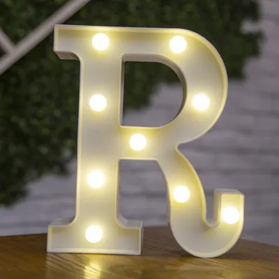 26 Letters White LED Night Light Marquee Sign Alphabet Lamp