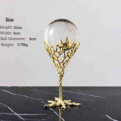Nordic Light Luxury Metal Crystal Ball Craft Decoration