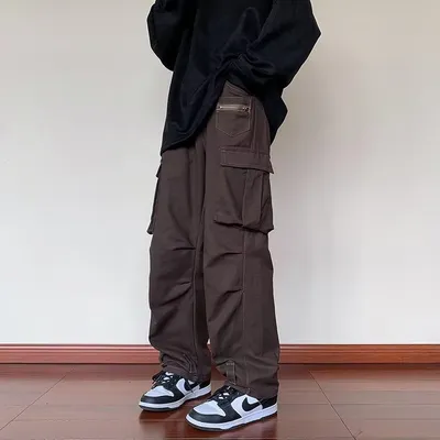Men's Multi Pocket Straight Casual Trousers