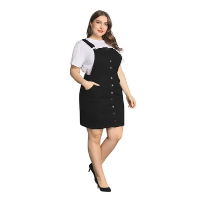 Large size suspenders jeans women's foreign trade