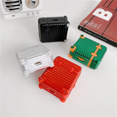 Compatible with Apple, Electroplating luggage case earphone shell