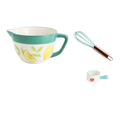 Sharp-mouthed Ceramic Handle Home Baking Sauce And Egg Bowl