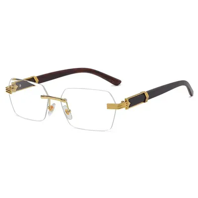 Frameless Cut-Edge Gradient Marine Eye Protection Sunglasses