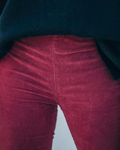 Ins Corduroy High Waist Flared Pants Fashion Casual Slim Solid Color Trousers Autumn And Winter Women's Clothing