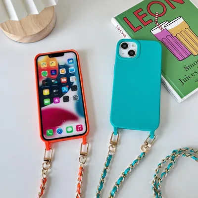 Classic Style Chain Phone Case Crossbody Leather Rope