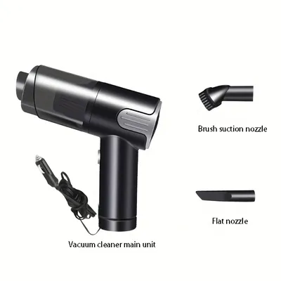 Wired Red And Silver Car Vacuum Cleaner  Home Handheld Mini Desktop Vacuum Cleaner Portable