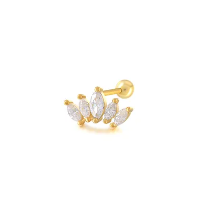 Fashion Diamond Threaded Ear Piercing Women