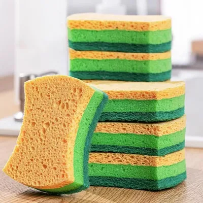 12 Pack Zero Scratch Scrub Sponges, 4 Pack, Non-Scratch Kitchen Sponges For Dishes And Cleaning