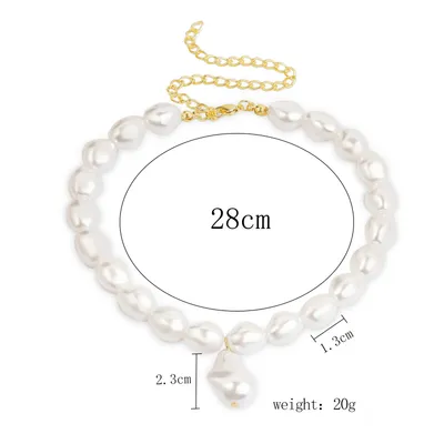Retro Exaggerated Baroque Pearl Necklace Women