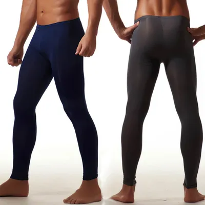 Men's Fashion Casual Warm Solid Color Leggings