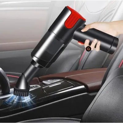 Wired Red And Silver Car Vacuum Cleaner  Home Handheld Mini Desktop Vacuum Cleaner Portable