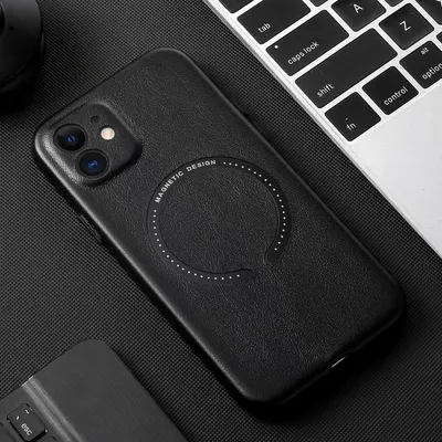Magnetic Leather Fine Hole Phone Case