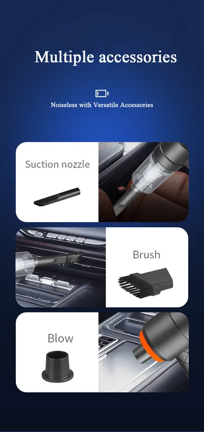 Mini Car Vacuum Cleaner Powerful Cleaning Machine Car Accessories Home Auto Robot Wireless