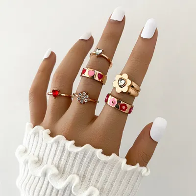 New European And American Personalized Fashion Ring Set