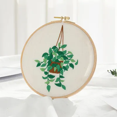 Hand Embroidery Diy Material Bag Cloth Plant Embroidery