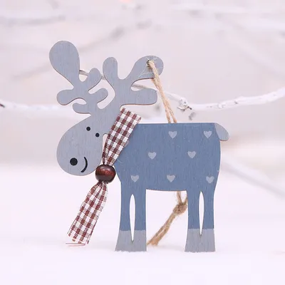 New Christmas Wooden Creative Pendant Decoration Supplies