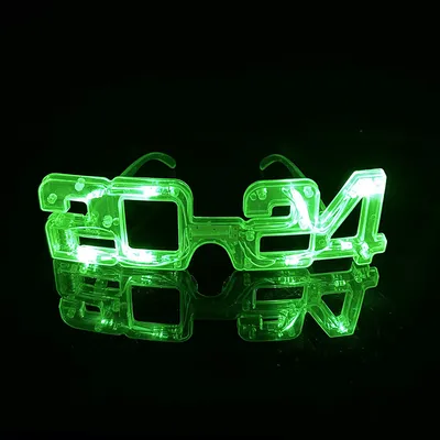 LED Glowing New Year Glasses Glitter Glasses For Party Evening Decoration