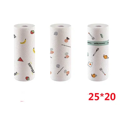 Non-stick Kitchen Printing Lazy Dry And Wet Dual-use Household Rag Disposable Non-woven Fabric