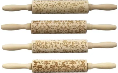 Christmas elk print rolling pin