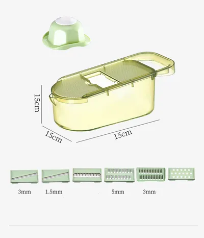 Multifunction Transparent Vegetable Cutter Steel Blade Potato Slicer Fruit Shred Dicing Blades Carrot Cheese Grater Chopper Kitchen Gadgets