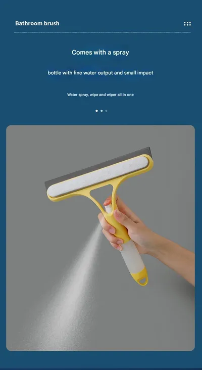 Window Cleaning Tool Home Glass Scraper 3-in-1 Squeegee Cleaning