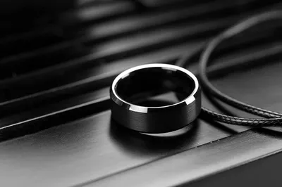 Lovers' Titanium Steel Frosted Ring