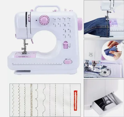 Portable Sewing Machine With 12 Stitches  Multifunctional For Beginners, Children, And Families