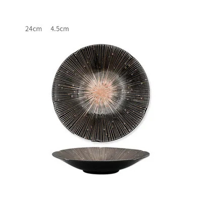 Japanese Style Household Retro Round Dish Dish