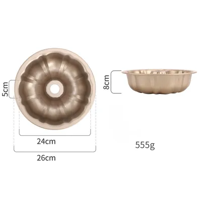 Non-stick Cake Pan Heavy Duty Carbon Steel Fluted Tube Round Cake Baking Pan Pound Cake Pan Buntz Cake Pan Tube Bakeware Cake Mold Baking Mold For Jello Gelatin Chocoflan Flan